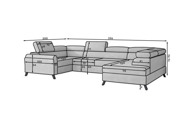 Ecksofa Lenzo UL