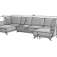 Ecksofa  London-U