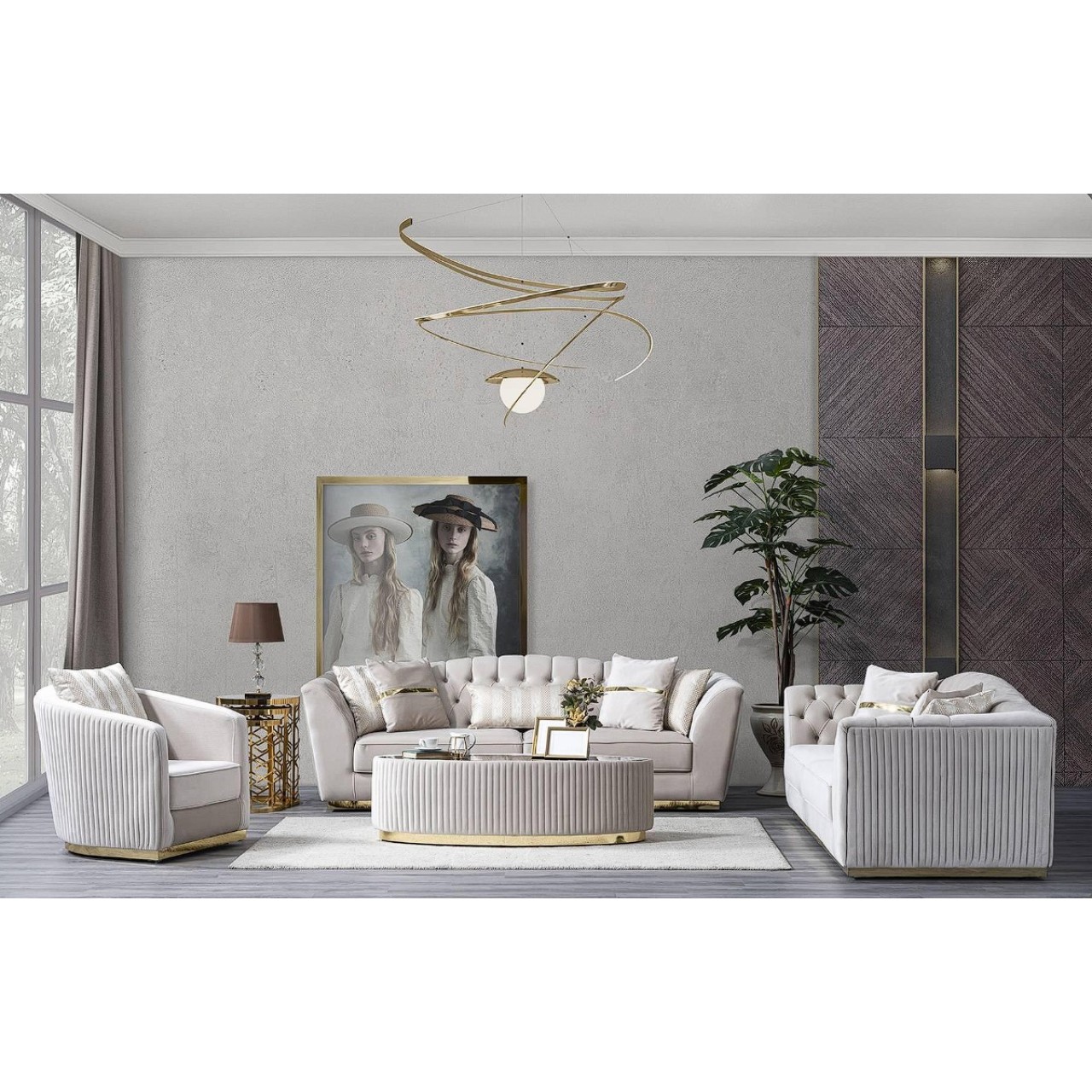 Couchgarnitur  Grand Lux (Set 3+3+1)