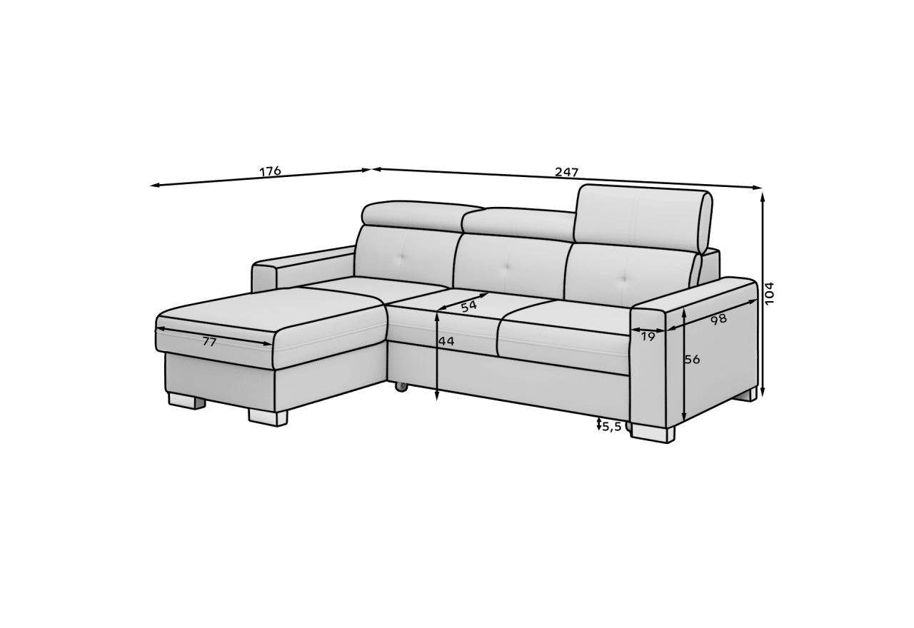 Ecksofa Vittorio L