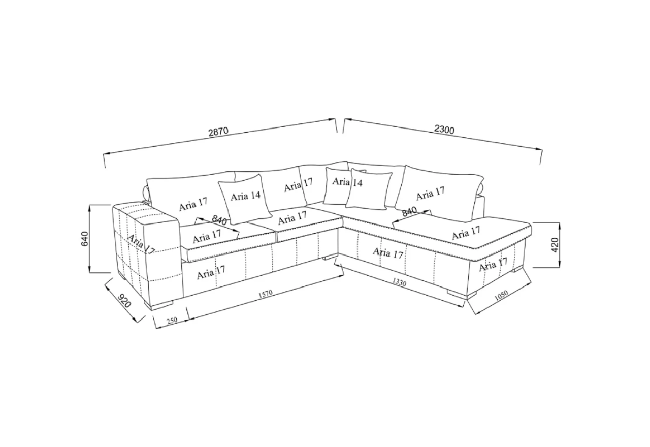 Ecksofa Qazza L