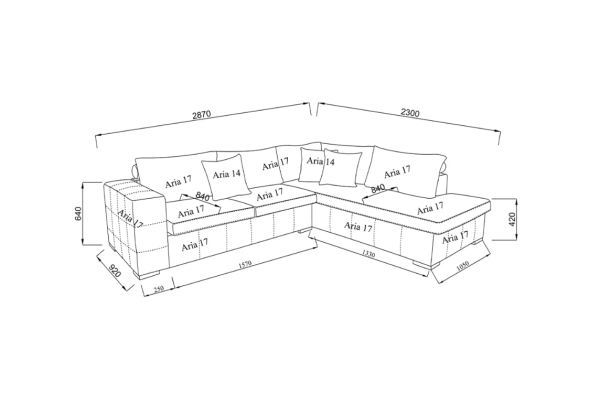 Ecksofa Qazza L