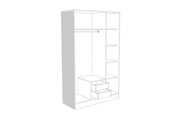 Kleiderschrank Iva L (120cm)