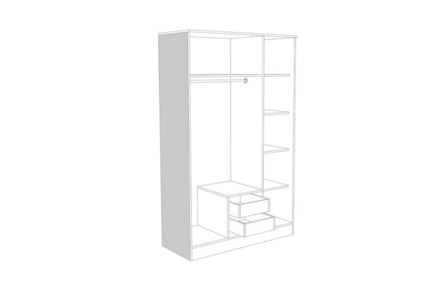 Kleiderschrank Iva Premium M (120cm)