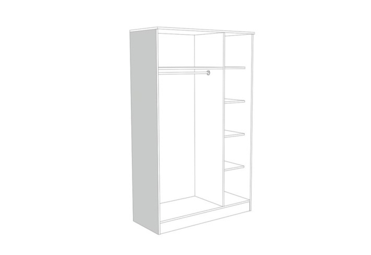 Kleiderschrank Iva M (120cm)