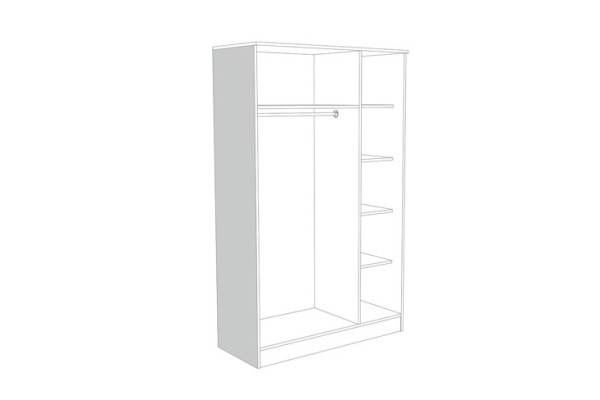 Kleiderschrank Iva M (120cm)