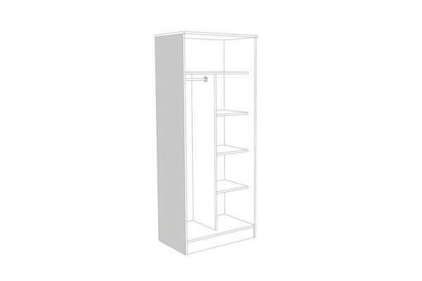 Kleiderschrank Iva S (80cm)