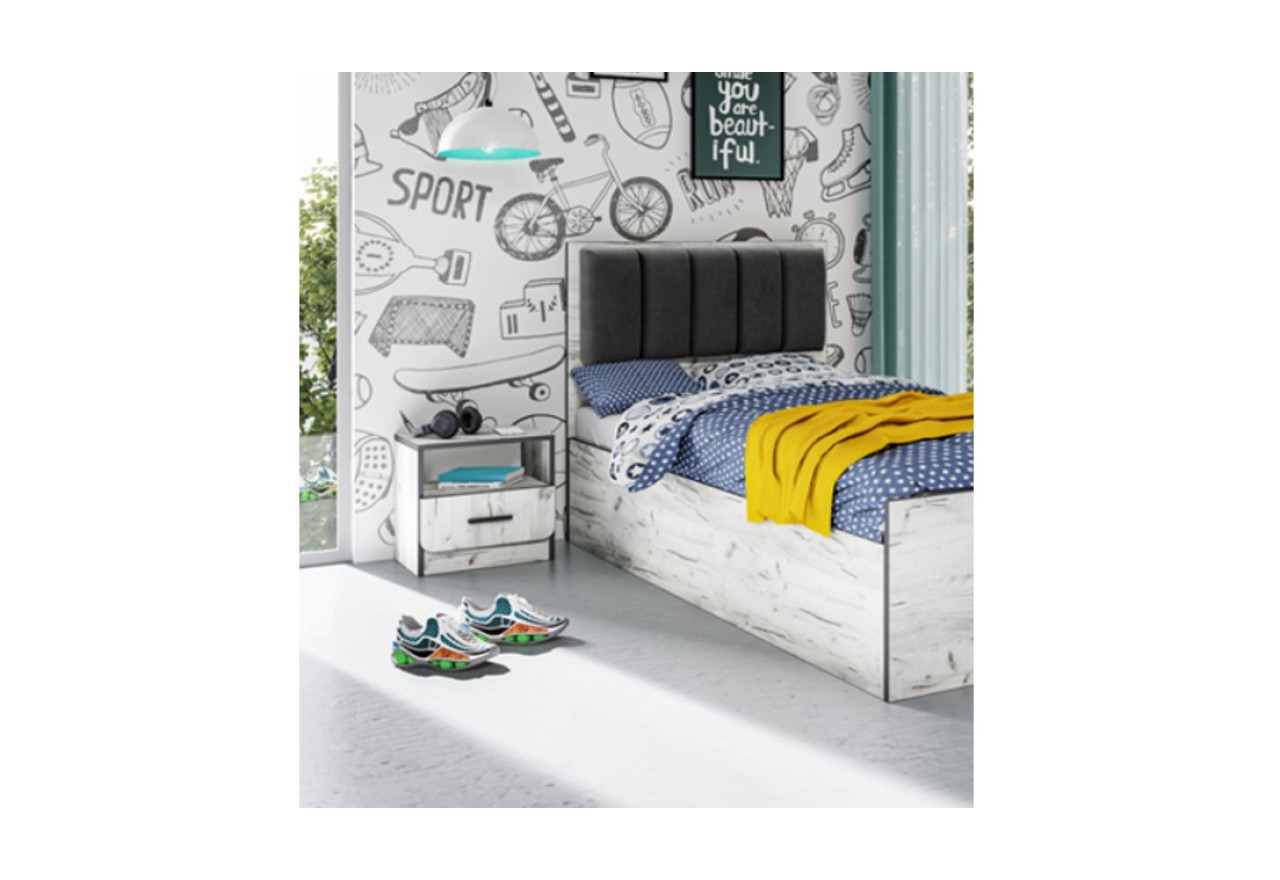 Bett Set Tommi Black Eddition (90x200)