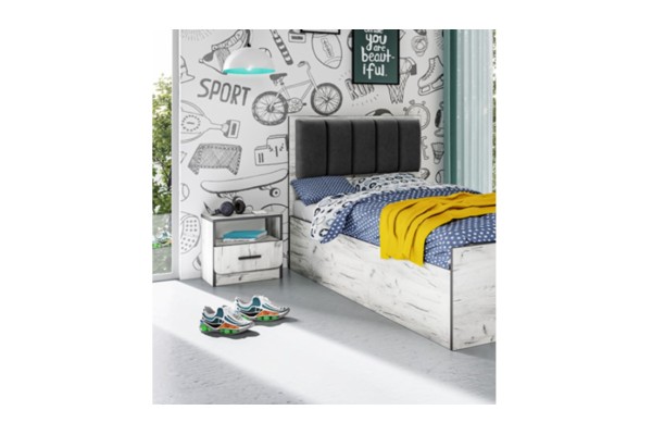 Bett Set Tommi Black Eddition (90x200)