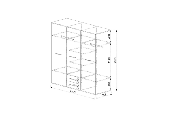 Kleiderschrank Holly (150cm)