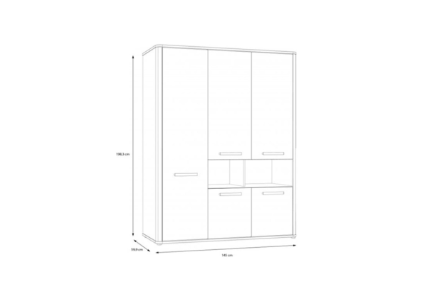 Kleiderschrank Ogai (145cm)