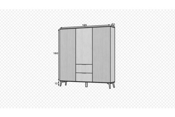 Kleiderschrank Seewen (185cm) 