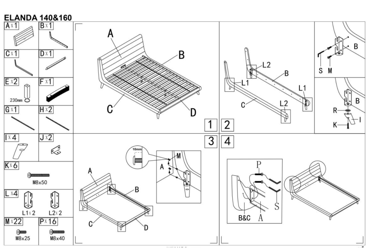 Bett Elanda M (160x200)
