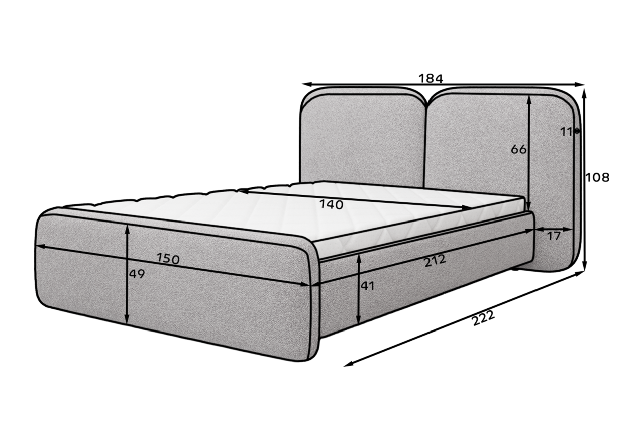 Bett Gari S (140x200)
