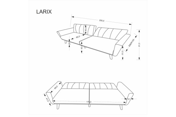 3 Pers. Couch Larix