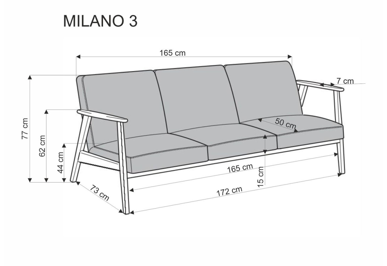 3 Pers. Couch Millan