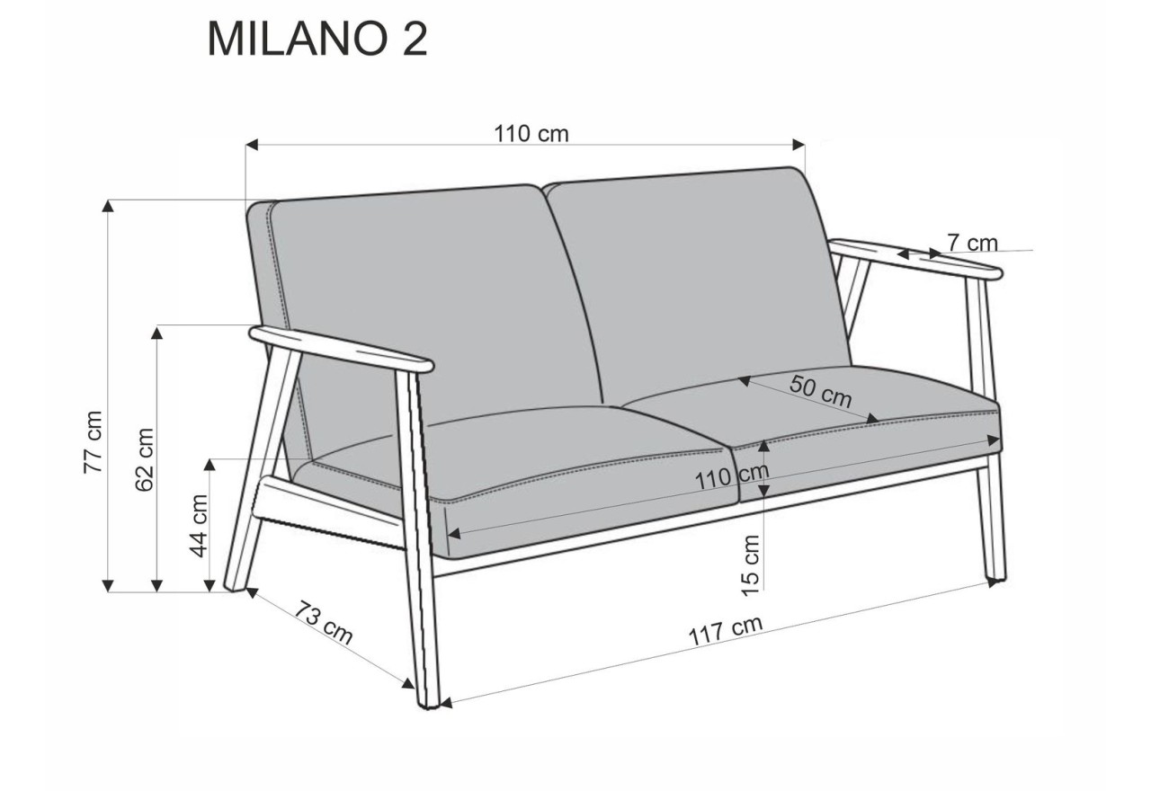 2 Pers. Couch Millan