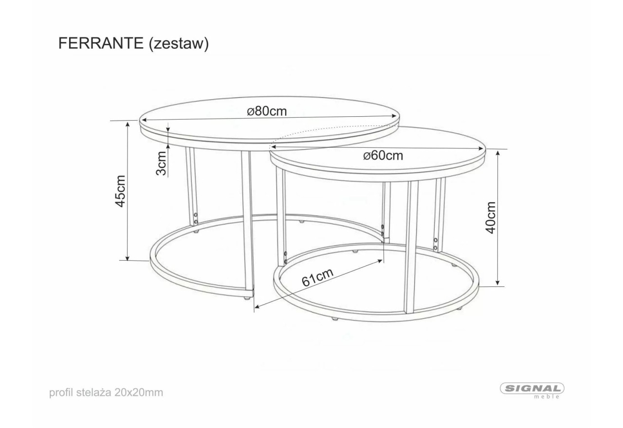Couchtisch Set Ferrante 