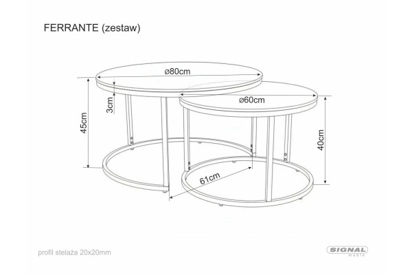 Couchtisch Set Ferrante 