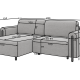 Ecksofa Paris L