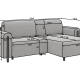 Ecksofa Paris Lux R