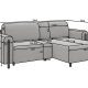 Ecksofa Paris R