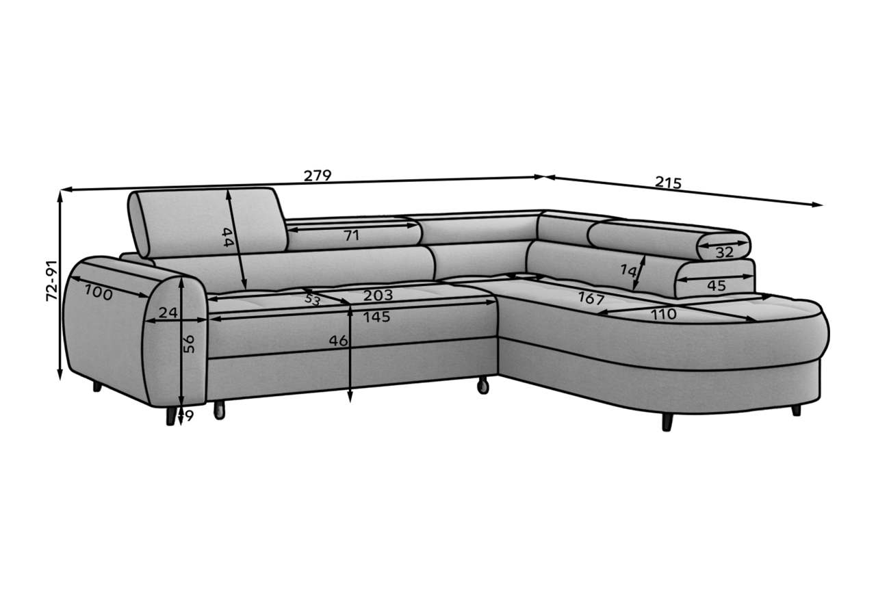 Ecksofa Levo R