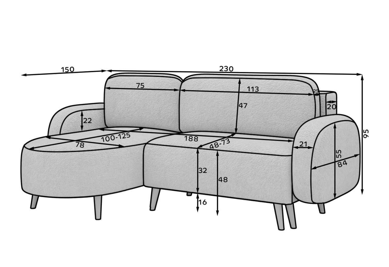 Ecksofa Picolo L