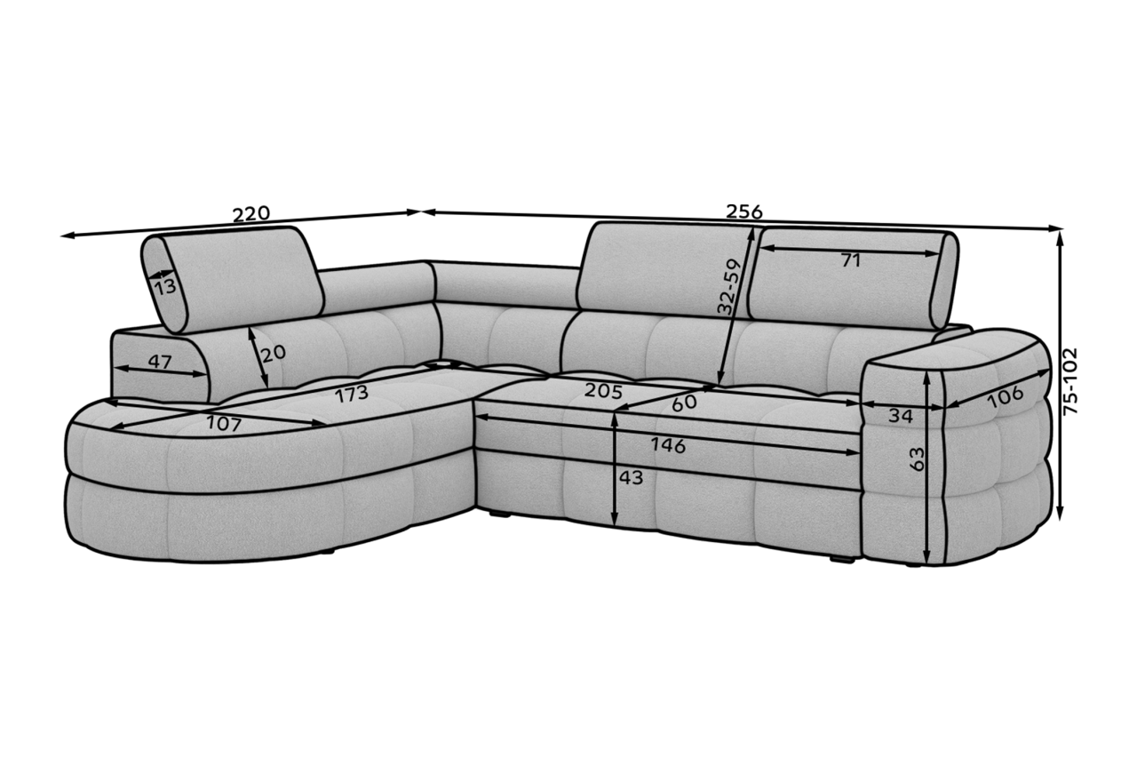 Ecksofa Pontresina  L