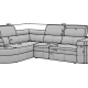 Ecksofa Pontresina  L