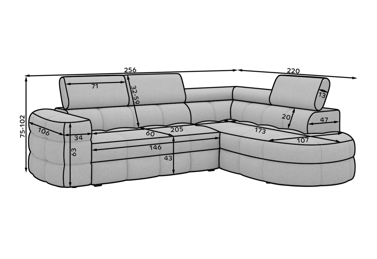Ecksofa Pontresina  R