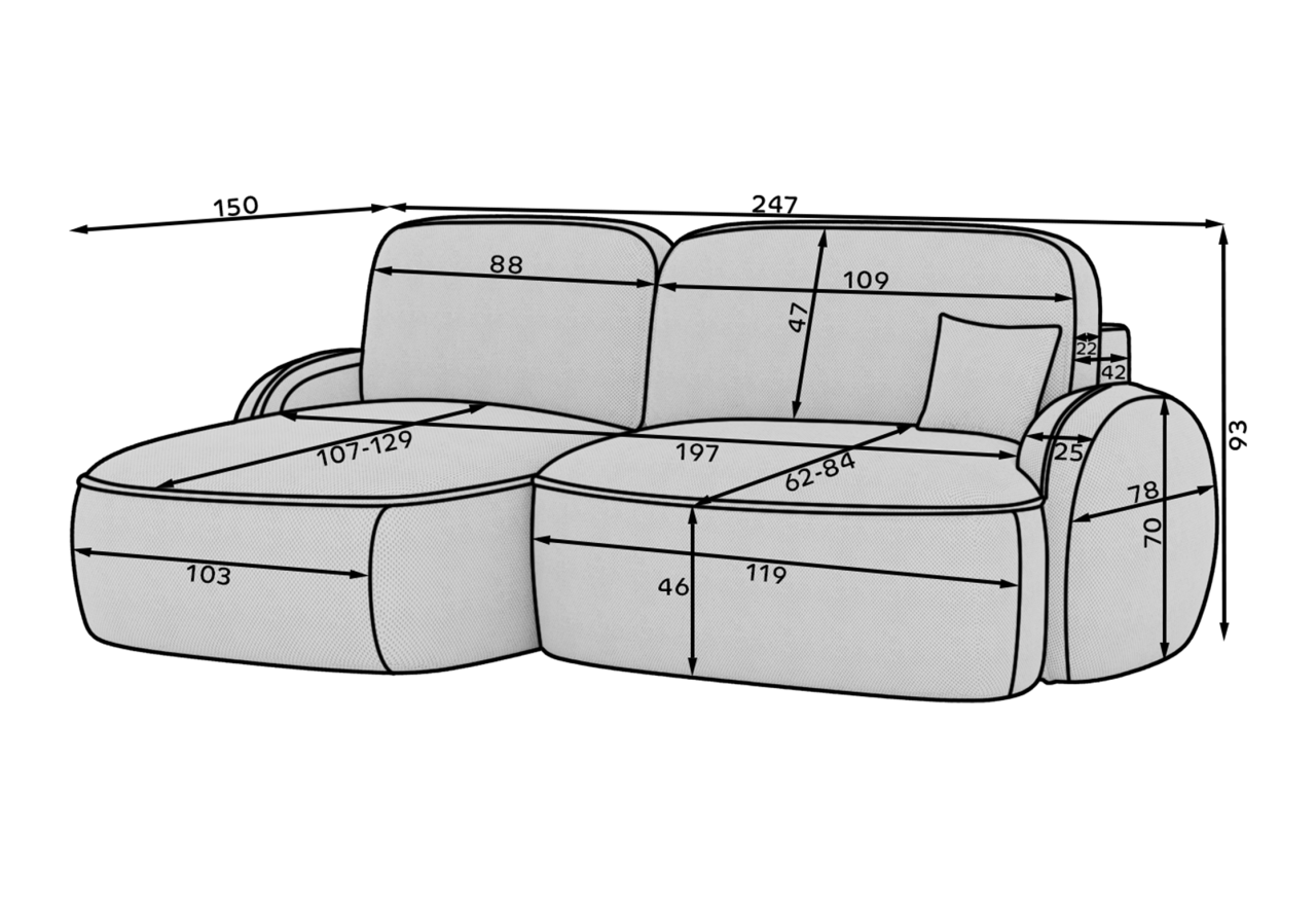 Ecksofa Vinga L