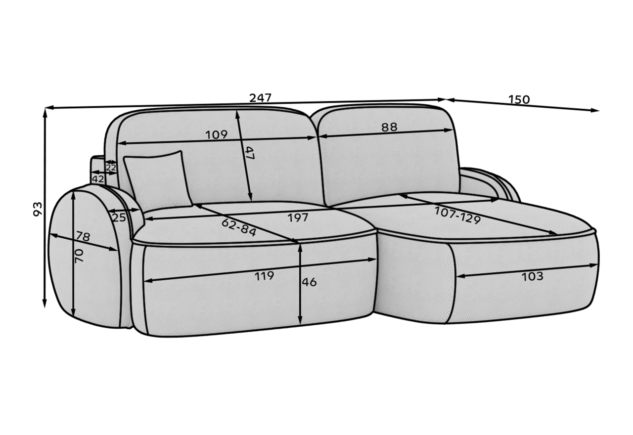 Ecksofa Vinga R