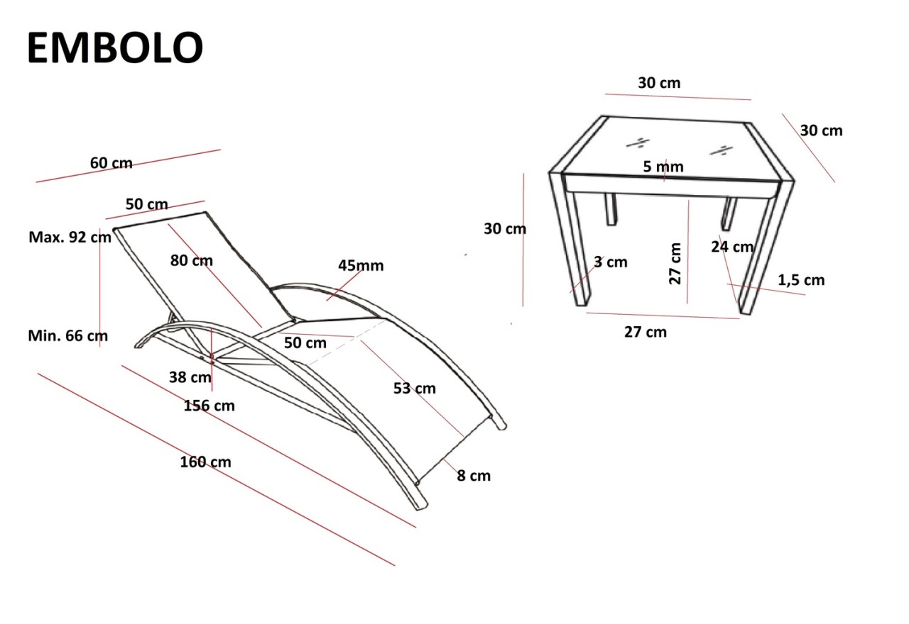 Gartenset Embolo (Set 2+1)
