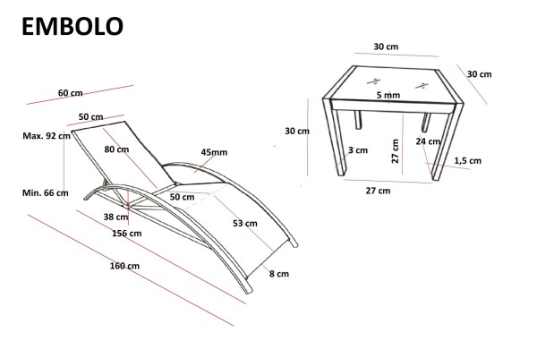 Gartenset Embolo (Set 2+1)