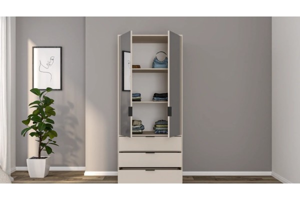 Kleiderschrank Deni S (90cm)