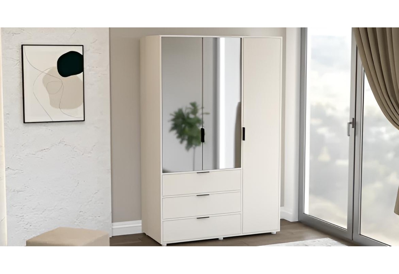 Kleiderschrank Deni M (135cm)