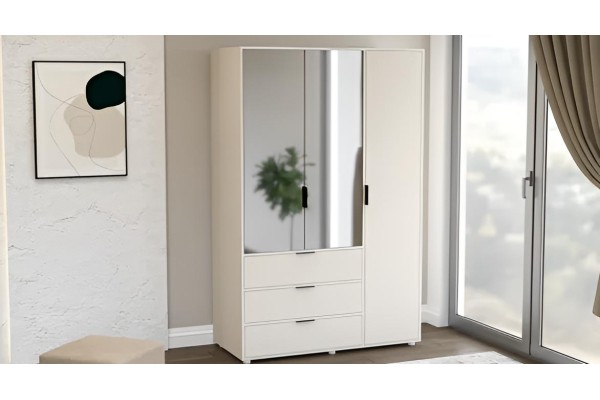 Kleiderschrank Deni M (135cm)
