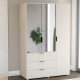 Kleiderschrank Deni M (135cm)