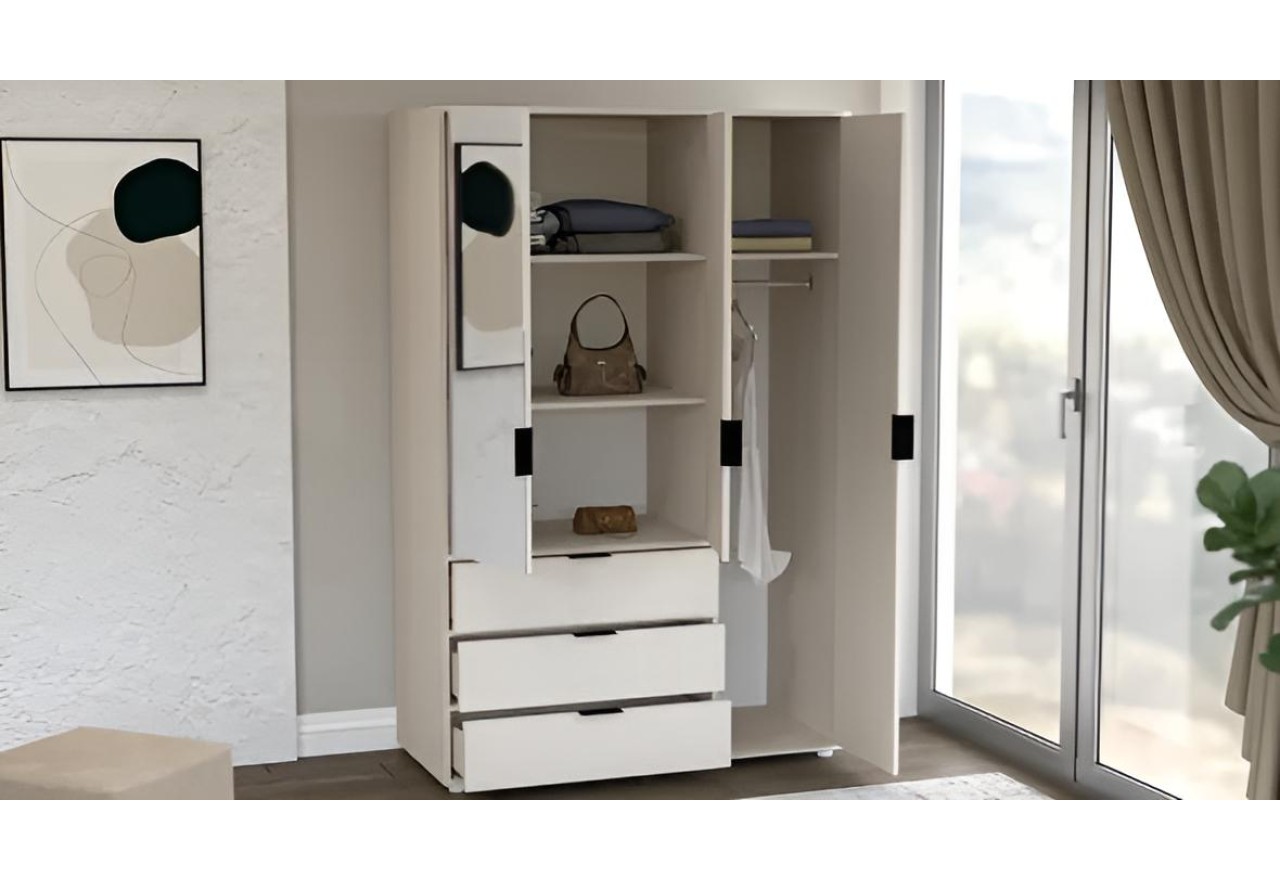 Kleiderschrank Deni M (135cm)