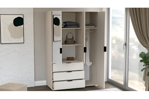 Kleiderschrank Deni M (135cm)