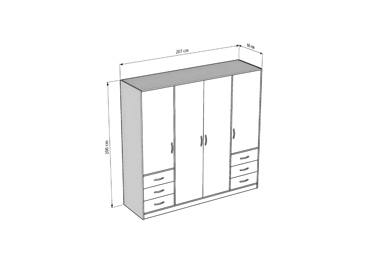 Kleiderschrank Jupiter (207cm)