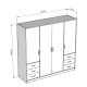 Kleiderschrank Jupiter (207cm)