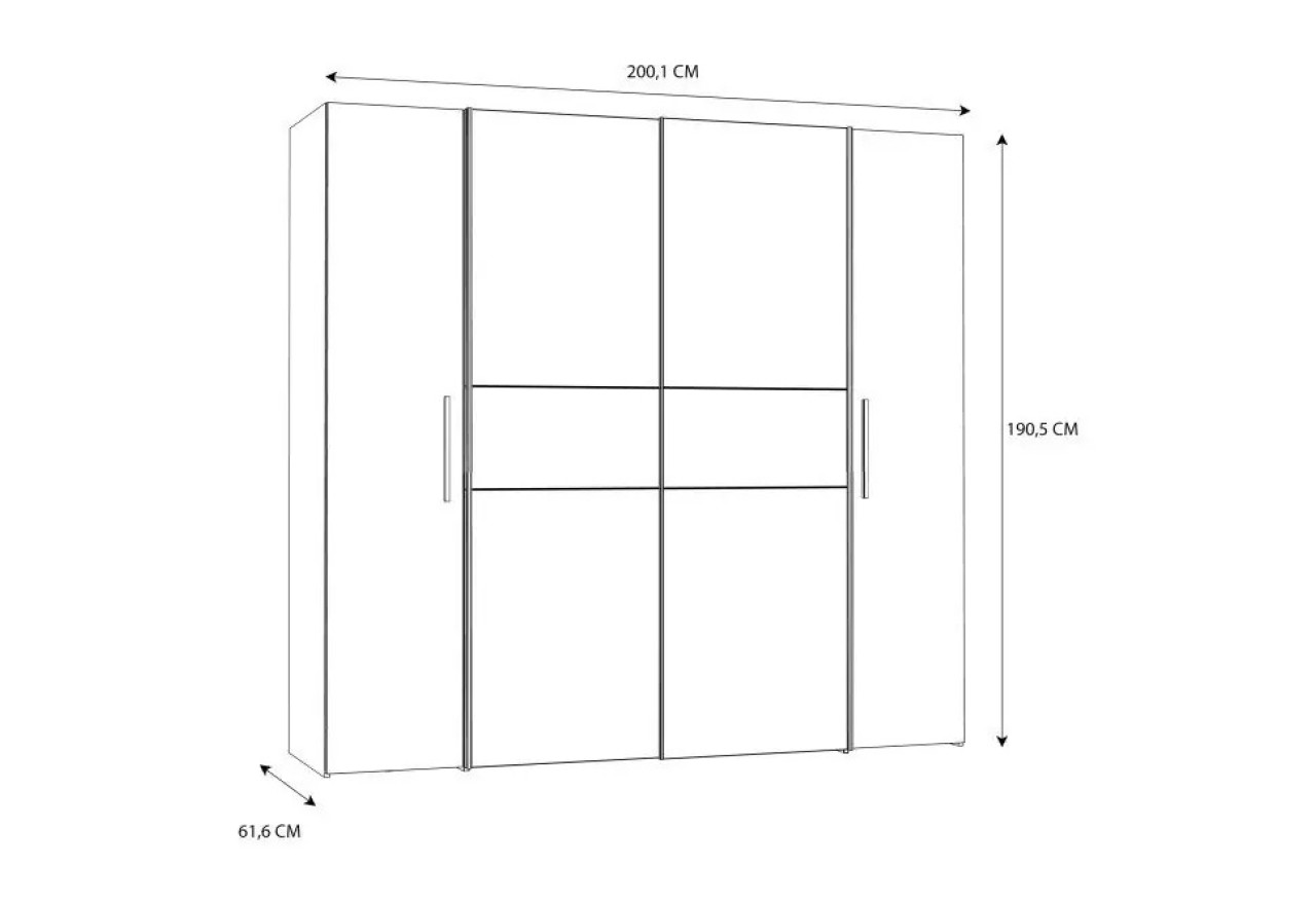 Kleiderschrank Kaktus (200cm)