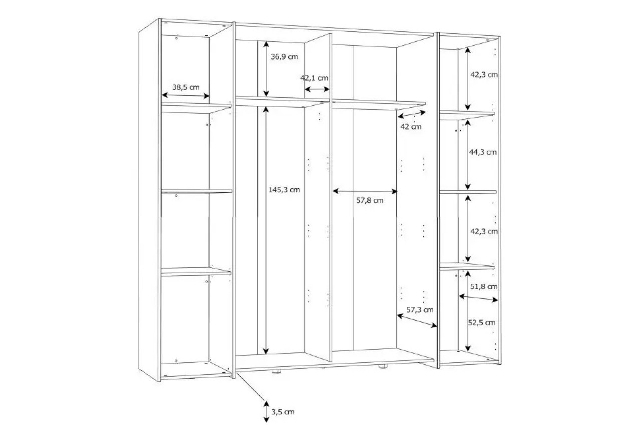 Kleiderschrank Kaktus (200cm)