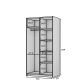 Kleiderschrank Loft Lux (100cm)