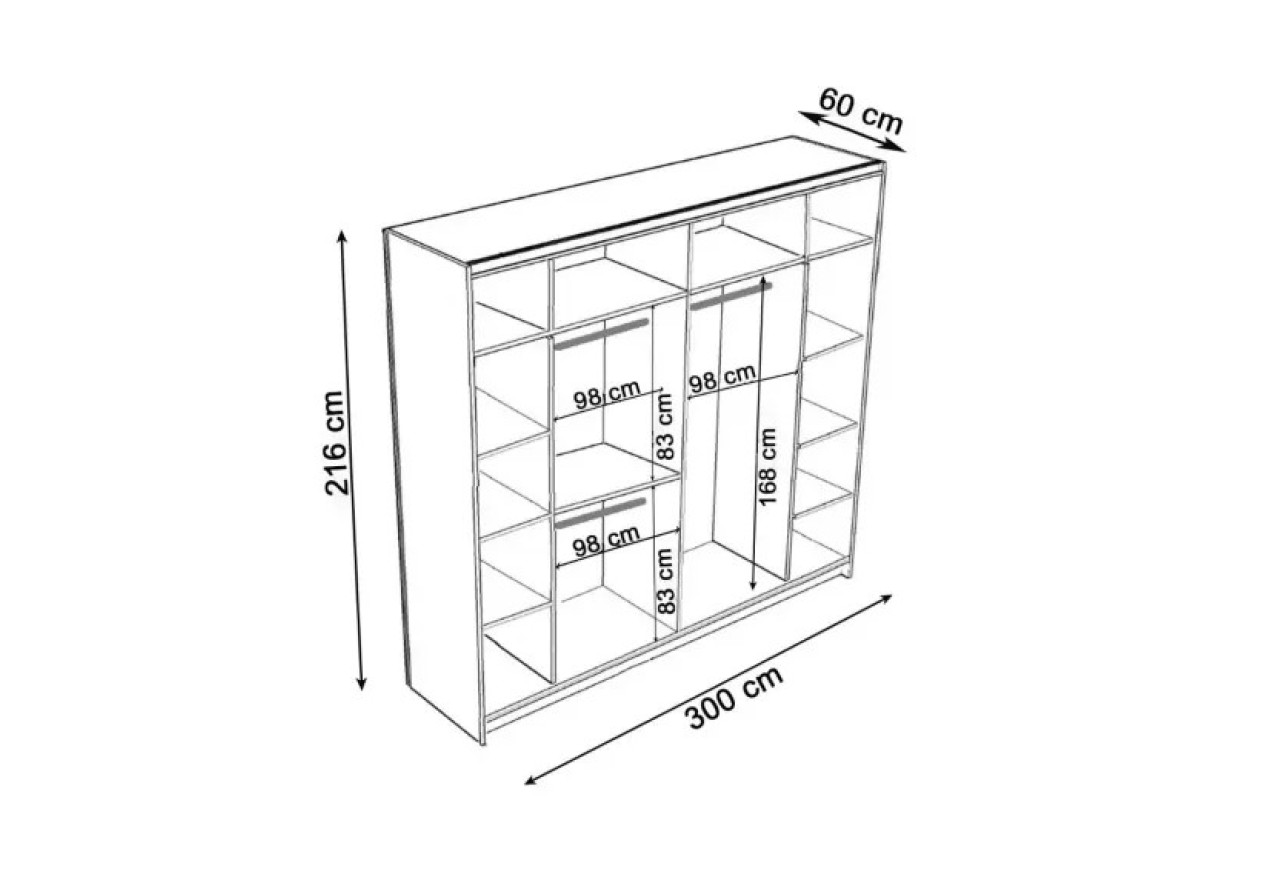 Kleiderschrank Lontano  (300cm)