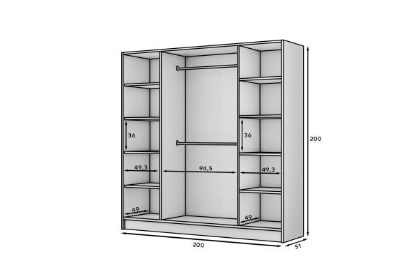 Kleiderschrank Maccao (200cm)