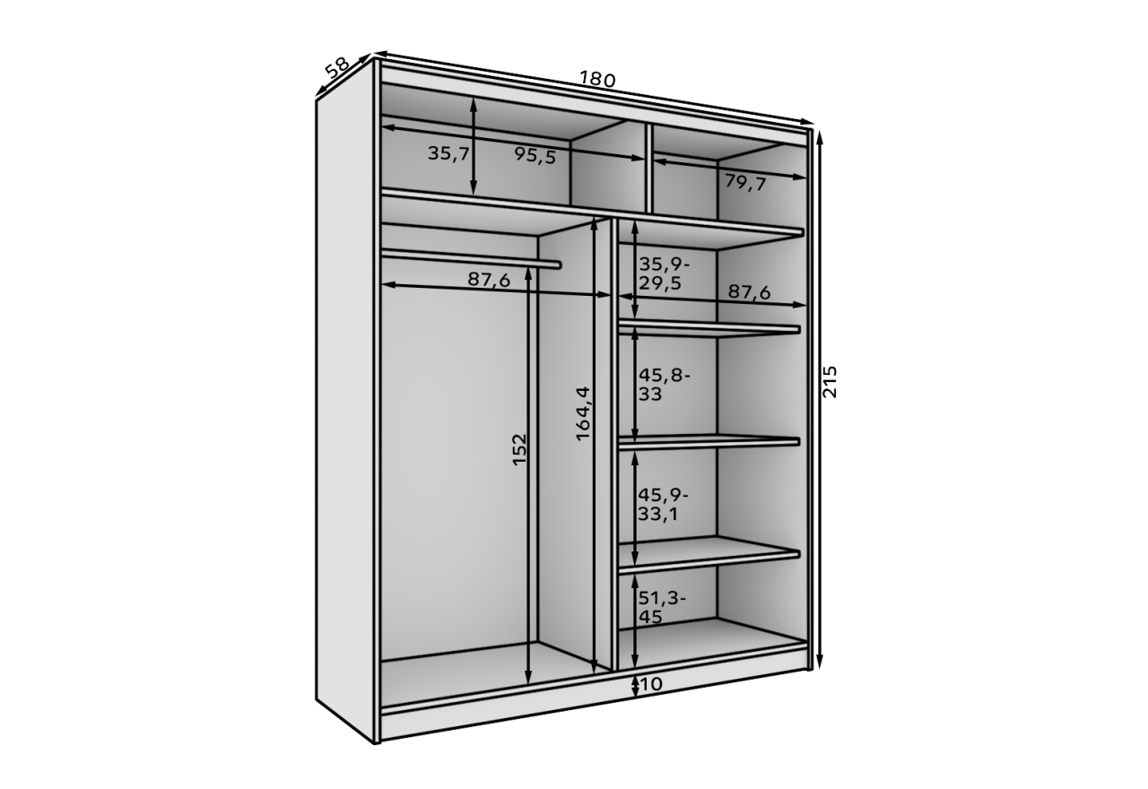 Kleiderschrank Noah (180cm)