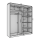 Kleiderschrank Noah (180cm)